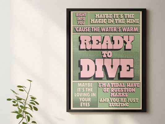 Dive Olivia Dean inspired print